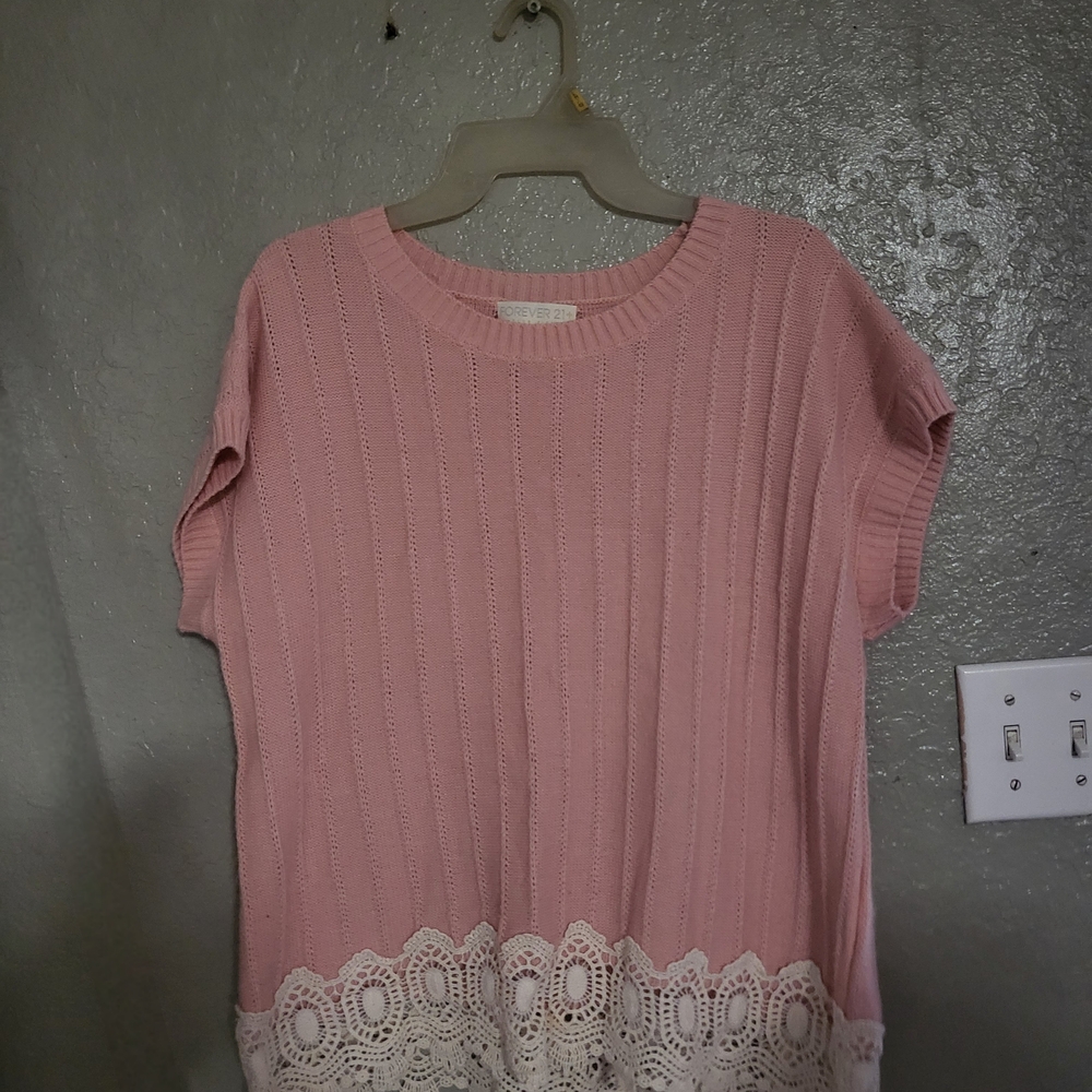 Forever 21 Pink Knit Women's Blouse